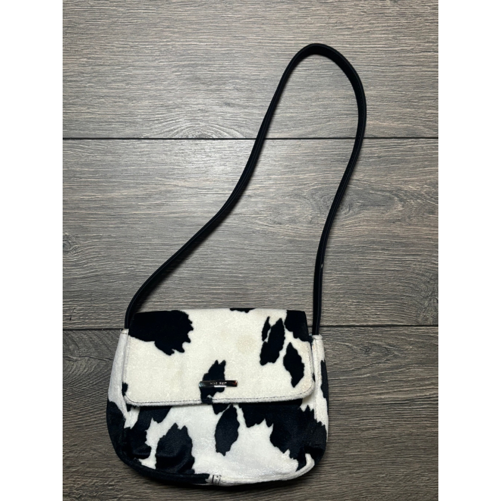 Nine West Black and White Cow Print Shoulder Bag - Picture 6 of 15